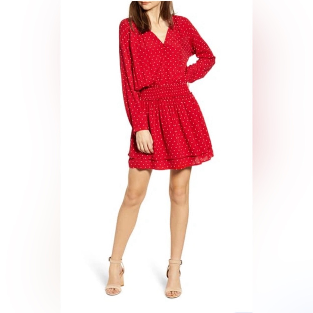 Rails Women's Jasmine Print in Scarlett dress Red/white mini‎ dots size small